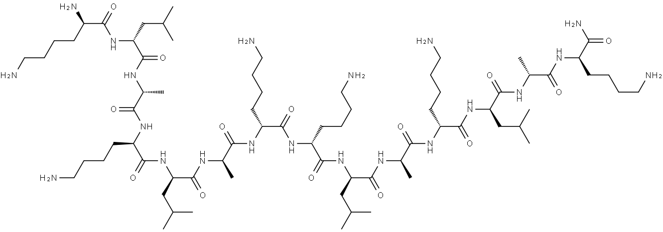 抗菌抗肿瘤肽D-(KLAKLAK)2 结构式