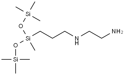 1,2-Ethanediamine, N1-[3-[1,3,3,3-tetramethyl-1-[(trimethylsilyl)oxy]-1-disiloxanyl]propyl]- 结构式