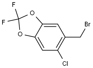 5-(Bromomethyl)-6-chloro-2,2-difluoro-1,3-benzodioxole 结构式