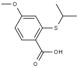 4-Methoxy-2-[(1-methylethyl)thio]benzoic acid 结构式