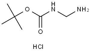 N-<(tert-butoxycarbonyl)amino>methylamine hydrochloride 结构式