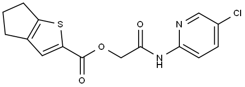 2-[(5-chloro-2-pyridyl)amino]-2-oxo-ethyl] 5,6-dihydro-4H-cyclopenta[b]thiophene-2-carboxylate 结构式