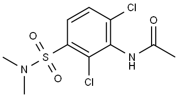 N-(2,6-dichloro-3-(N,N-dimethylsulfamoyl)phenyl)acetamide 结构式