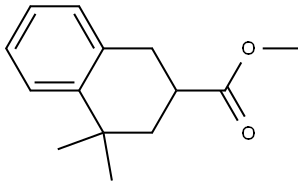 methyl 4,4-dimethyl-1,2,3,4-tetrahydronaphthalene-2-carboxylate 结构式