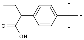 2-(4-(trifluoromethyl)phenyl)butanoic acid 结构式