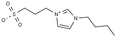 1-丙基磺酸-3-丁基咪唑内盐 结构式