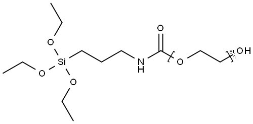 N-(三乙氧基硅丙基)-O-聚氧乙烯聚氨酯 结构式