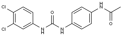 N-(4-(((3,4-DICHLOROANILINO)CARBONYL)AMINO)PHENYL)ACETAMIDE 结构式