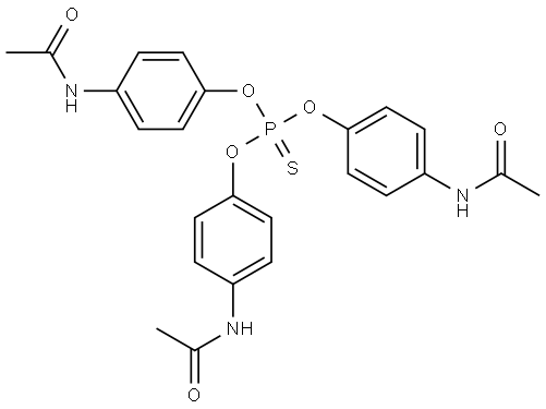 Acetamide, N,N',N''-[phosphinothioylidynetris(oxy-4,1-phenylene)]tris- 结构式