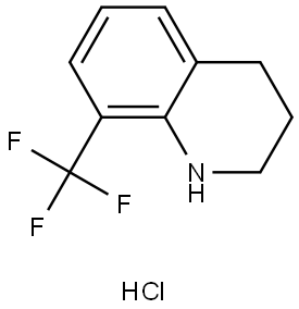 8-(trifluoromethyl)-1,2,3,4-tetrahydroquinoline hydrochloride 结构式