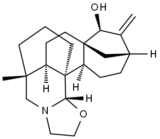 (15S)-20,21-(Epoxyethano)-15-hydroxy-4-methyl-16-methyleneveatchane 结构式