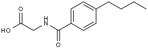 (4-butylbenzoyl)glycine 结构式