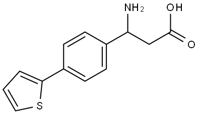 3-AMINO-3-(4-(THIOPHEN-2-YL)PHENYL)PROPANOIC ACID 结构式