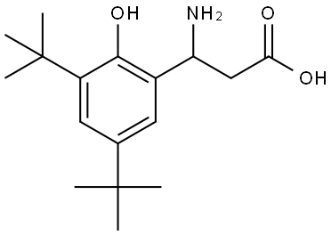 3-AMINO-3-[3,5-BIS(TERT-BUTYL)-2-HYDROXYPHENYL]PROPANOIC ACID 结构式