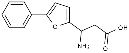 3-AMINO-3-(5-PHENYLFURAN-2-YL)PROPANOIC ACID 结构式