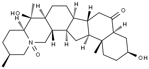 Cevan-6-one, 3,20-dihydroxy-, 28-oxide, (3β,5α)- 结构式