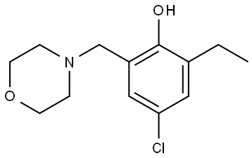 4-Chloro-2-ethyl-6-(4-morpholinylmethyl)phenol 结构式