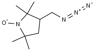 3-(Azidomethyl)-2,2,5,5-tetramethyl-1-pyrrolidinyloxy 结构式