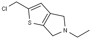 2-(chloromethyl)-5-ethyl-5,6-dihydro-4H-thieno[2,3-c]pyrrole 结构式