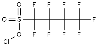 1-Butanesulfonic acid, 1,1,2,2,3,3,4,4,4-nonafluoro-, anhydride with hypochlorous acid 结构式