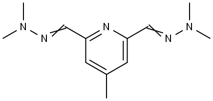 2,6-Pyridinedicarboxaldehyde, 4-methyl-, 2,6-bis(2,2-dimethylhydrazone) 结构式