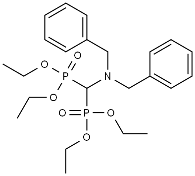 Phosphonic acid, P,P'-[[bis(phenylmethyl)amino]methylene]bis-, P,P,P',P'-tetraethyl ester 结构式