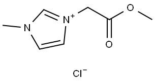 1- 乙酸甲酯基-3- 甲基咪唑氯盐 结构式