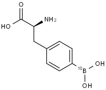 4-10硼酸-L-苯丙氨酸 结构式