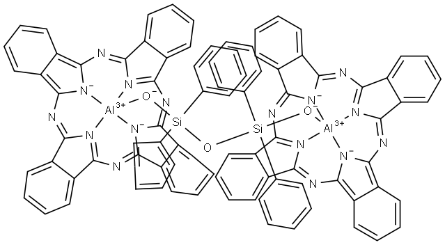 二[29H,31H-酞菁合,N29,N30,N31,N32][Μ-[1,1,3,3-四苯基-1,3-二硅烷二醇合]二铝 结构式