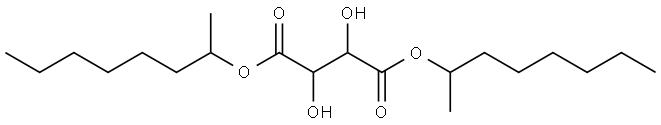 L-酒石酸二仲辛酯 结构式