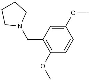 1-[(2,5-Dimethoxyphenyl)methyl]pyrrolidine 结构式