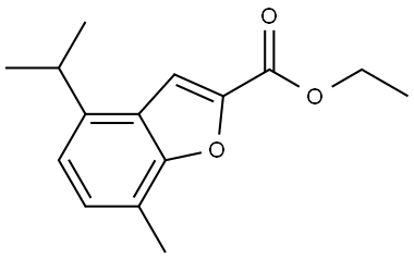ethyl 4-isopropyl-7-methylbenzofuran-2-carboxylate 结构式
