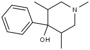 1,3,5-TRIMETHYL-4-PHENYL-4-PIPERIDINOL 结构式