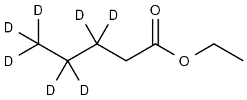 Pentanoic-3,3,4,4,5,5,5-d7 acid, ethyl ester 结构式