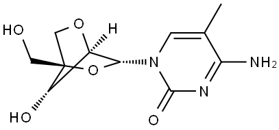 5-Methyl-2'-O,4'-C-methylenecytidine 结构式