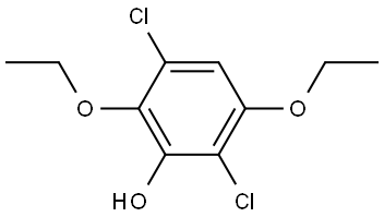 2,5-Dichloro-3,6-diethoxyphenol 结构式