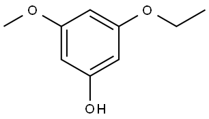 3-乙氧基-5-甲氧基-苯酚 结构式