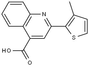 4-Quinolinecarboxylic acid, 2-(3-methyl-2-thienyl)- 结构式