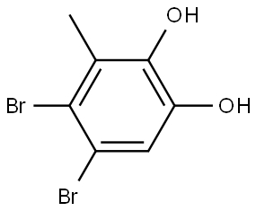 4,5-Dibromo-3-methyl-1,2-benzenediol 结构式