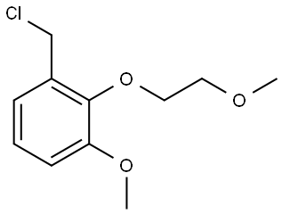 1-(氯甲基)-3-甲氧基-2-(2-甲氧基乙氧基)苯 结构式