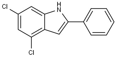 4,6-Dichloro-2-phenyl-1H-indole 结构式