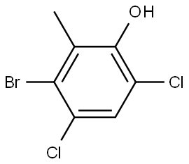 Phenol, 3-bromo-4,6-dichloro-2-methyl- 结构式