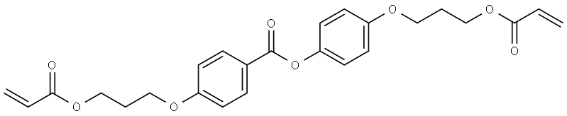 Benzoic acid, 4-[3-[(1-oxo-2-propen-1-yl)oxy]propoxy]-, 4-[3-[(1-oxo-2-propen-1-yl)oxy]propoxy]phenyl ester 结构式