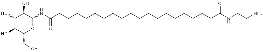 Eicosanediamide, N1-(2-aminoethyl)-N20-β-D-glucopyranosyl- 结构式