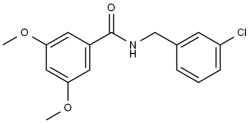 N-[(3-Chlorophenyl)methyl]-3,5-dimethoxybenzamide 结构式