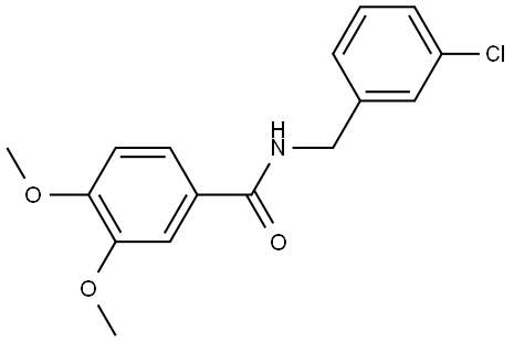 N-[(3-Chlorophenyl)methyl]-3,4-dimethoxybenzamide 结构式