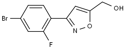 3-(4-bromo-2-fluorophenyl)isoxazol-5-yl]methanol 结构式