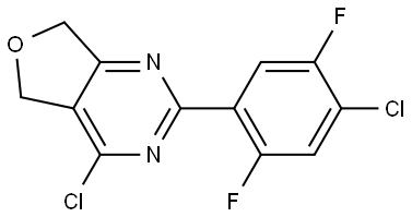 4-chloro-2-(4-chloro-2,5-difluorophenyl)-5,7-dihydrofuro[3,4-d]pyrimidine 结构式