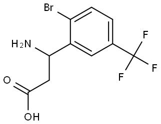 3-AMINO-3-[2-BROMO-5-(TRIFLUOROMETHYL)PHENYL]PROPANOIC ACID 结构式