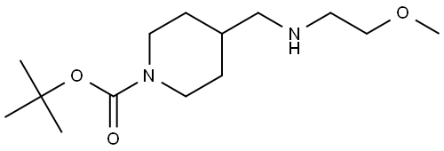 tert-butyl 4-(((2-methoxyethyl)amino)methyl)piperidine-1-carboxylate 结构式